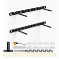 2pcs Floating Shelf Bracket Heavy Duty Decorative Floating Shelf Hardware Black Hidden Shelving Brackets for Wall,Floating Mantel Bracket for Over Fireplace (18X8X1 inch (for 1.5"-2" Thick Shelf)) - size: 18"X8"X1"