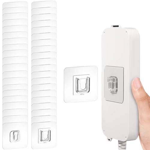 Double Sided Adhesive Wall Hooks,20 Pack Self Adhesive Hooks,Suitable for Hanging and Organizing Power Outlets, Picture Frames, and Tissue Boxes at Home, Office, or in Rv