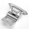 Ravinte 3/8" Inset Satin Nickel Cabinet Hinges 60 Pack (30 Pairs) - color: Satin Nickel