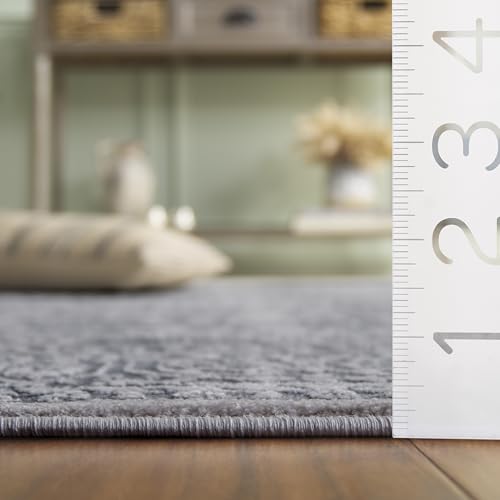 SAFAVIEH Reflection Runner Rug 2'3"x6', Dark Grey & Cream RFT670B - color: Dark Grey/Cream, size: 2'3" x 6' (Runner)