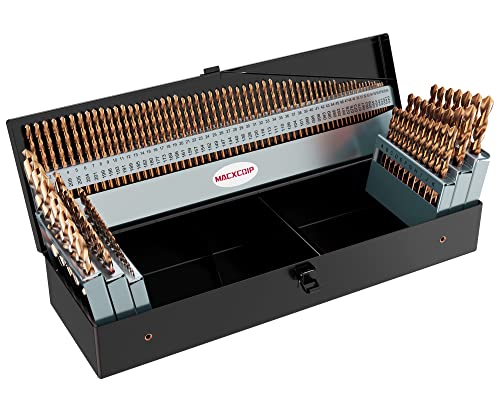 115Pcs Cobalt Drill Bit Set M35 HSS Jobber Length - size: 115pcs