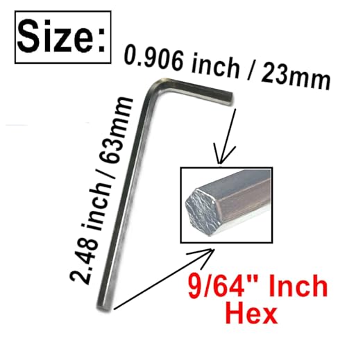 20pcs 9/64 Allen Wrench sets,9/64" Hex Key Wrench set,allen key Door Key L Shaped hex wrench set with Long Arm. - size: 9/64