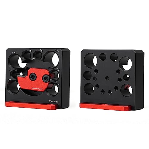 Adjustable Drill Milling Dowel Round Rod Auxiliary Tool with Carbide Blade, Electric Drill Milling Cylindrical Woodworking Tool Dowel Maker Jig with 8/9/10/12/15/16/18/20mm Holes,035B - color: Black