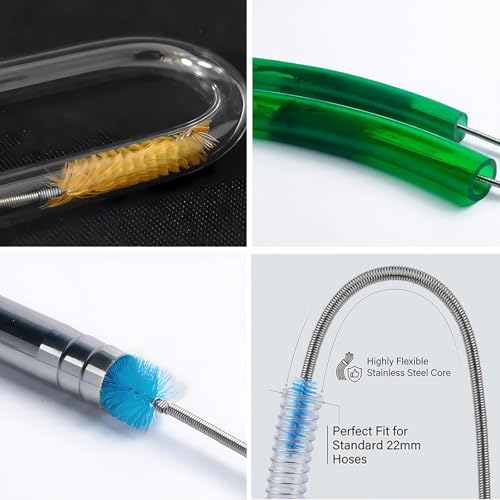 CPAP Tube Cleaning Brush - Flexible Stainless (6 Feet) Plus Handy Brush (10 Inches) fits Standard 22mm Diameter Tubing