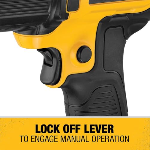 DEWALT 20V MAX Heat Gun, Cordless, Up to 990 Degrees, 42 Minutes of Run Time, LED Light, Heatgun with Flat and Hook Nozzle Attachments,Tool Only (DCE530B)