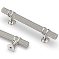 Asidrama 10 Pack 3.75 Inch(96mm) Knurled Brushed Satin Nickel Kitchen Cabinet Handles, Cabinet Pulls Kitchen Cabinet Hardware Cupboard Handles Drawer Pulls - color: Brushed Satin Nickel, size: 3.75" Hole Center, style: 10 Pack