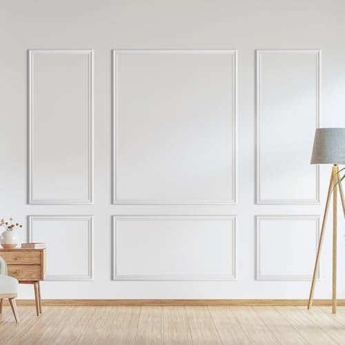 Peel and Stick Wall Molding Kit, Accent Wall Panels for Interior Wall Decor with Double-Sided Tape, 3 Set Pre-Cut PS Wainscoting Panels (50 * 40 in) - size: 50x40, style: T40-2