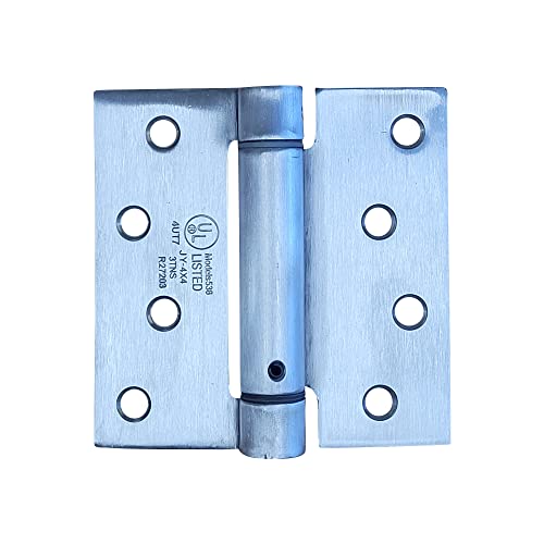 Hinge Outlet Stainless Steel Spring Hinge - 4 Inch Square - Highly Rust Resistant - 10 Pack - color: Stainless Steel, size: 4" x 4" Square (Pack of 10)