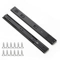 Ravinte Matte Black Soft Close Drawer Slides 16 Inch 1 Pairs 2 Pack - color: Black, size: 16 Inch