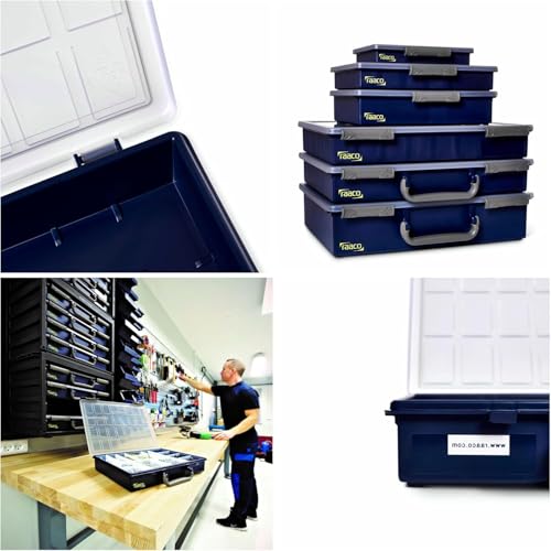 Raaco Assorter 6-12 Tool Box Organizer, 12-Slot Small Parts & Hardware - size: Compact –12 Slots, style: Fixed Grid
