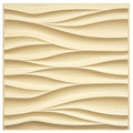 STICKGOO Wave 3D Wall Panels, Light Oak, 19.7''x19.7'', Pack of 12 - color: Light Oak
