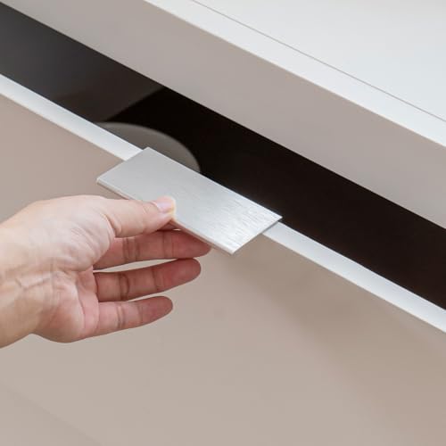 Rergy 10 Pack 1-5/16" Cabinet Pulls Brushed Nickel Finger Pulls for Cabinet - color: Brushed Nickel, size: Hole Center: 1.3in(33mm)