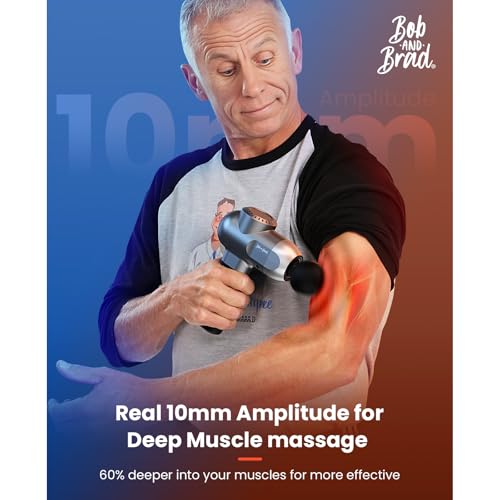 BOB AND BRAD C2 Pro Massage Gun with Heat and Cold Therapy, FSA Eligible & HSA Approved, PT-Developed Deep Tissue Back Massager for Athletes, Men & Women — Birthday & Holiday Gifts - color: Titanium Black