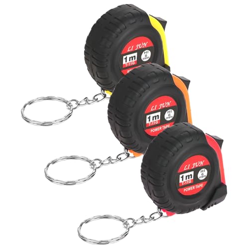 3 Pcs Small Measuring Tape Kids Measuring Tape 3Ft Retractable Pocket Measurement Tapes Metric/Inch Keychain Tapes Measure Easy Read