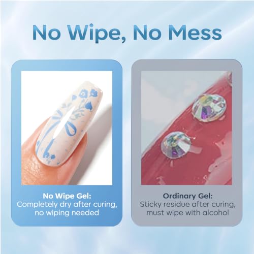 modelones 10 in One X Nail Gel Glue Gel Base Coat Brush On No Wipe - color: No Wipe Clear