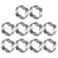 10 Pack Stainless Steel Range 21-25mm Double Ear Hose Clamps - size: 21-25mm