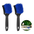 M METERXITY 2-Pack Bird Bath Cleaning Brush, 8.3 Inch Plastic Bird Bath Cleaner with Ergonomic Handle for Feeder/Fountain/Outdoor Cleaning, Utility Hard Stiff Bristle Scrub [Blue] - color: Blue
