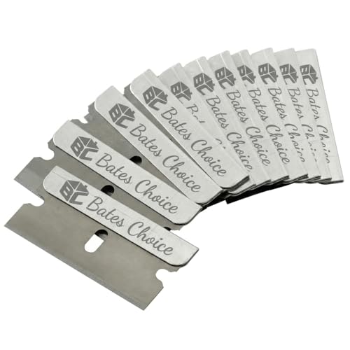 Bates- Razor Blades, 50 pcs, Carbon Steel Flat Scraper Blades - color: Silver, size: 50 Pack