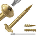 Pocket Hole Screws #8 x 1 Inch (427Pcs) 2lb. Carbon Steel, Tan, Washer Head, Coarse Thread, Square Drive,150MM Drive Bit Included - color: Tan, size: #8 x 1"