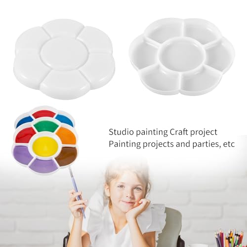 2PCS 6.3in Paint Palette, Reusable Paint Tray