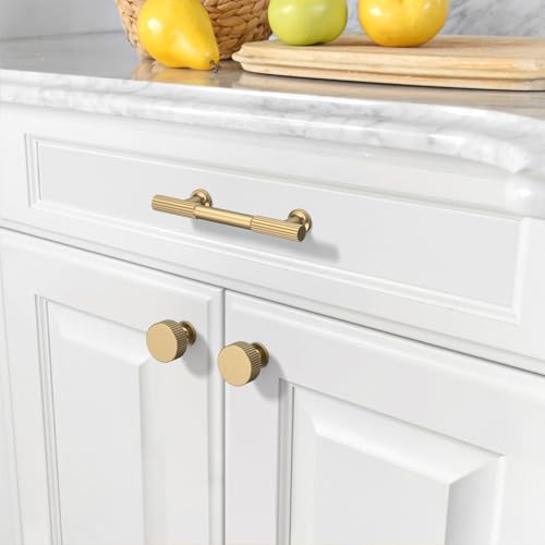 Asidrama 10 Pack 3 inch Champagne Bronze Kitchen Cabinet Handles - color: Champagne Bronze, size: 3" Hole Center