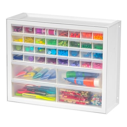 IRIS USA 36-Drawer Storage Cabinet, Bead Craft Supplies, Made in USA, White - color: White, size: 36 Drawer