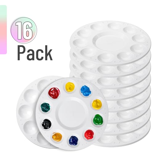 Mr. Pen- Round Paint Tray Palettes, 16 Pack - size: 16 Pack
