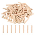 PATIKIL 95 Pcs Wood Dowel Pins 1/4" x 1 1/2" Fluted Wooden Dowels Hardwood Pegs for Woodworking Furniture DIY Crafts Projects Door Art - size: 1/4" x 1 1/2"