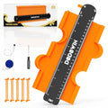 DODOWIN 10 Inch Contour Gauge with Lock, Gifts for Men, Dad and Husband - color: Orange-10 In.