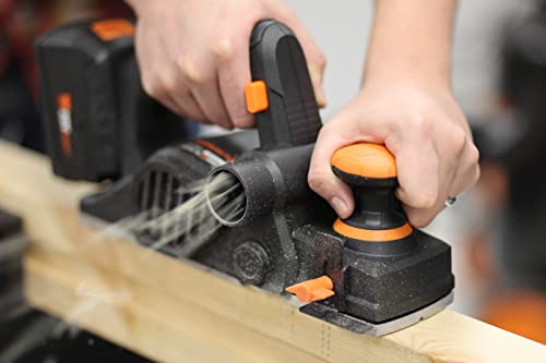 WEN Cordless Planer, Brushless with 3-1/4-Inch Blade, 20V Max 4.0 Ah Lithium-Ion Battery and Charger (20653) - size: Cordless Hand Planer
