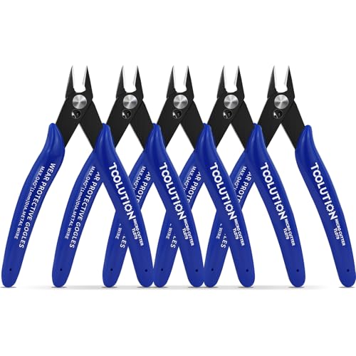 Small Wire Cutters Micro Flush Cutter Snips Zip Tie Cutter-5 Pack - size: 5 Pack