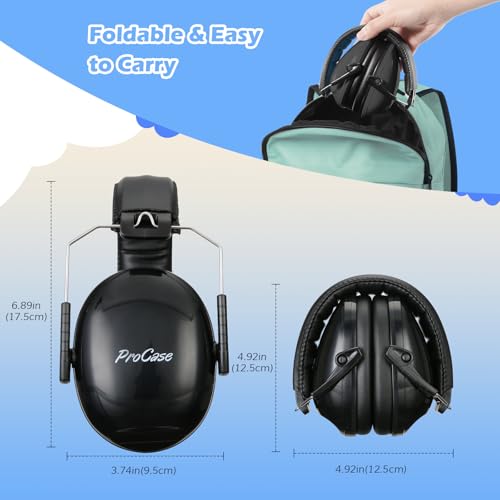 ProCase Noise Cancelling Headphones for Kids/Toddlers SNR 27dB Ear Muffs - color: Black