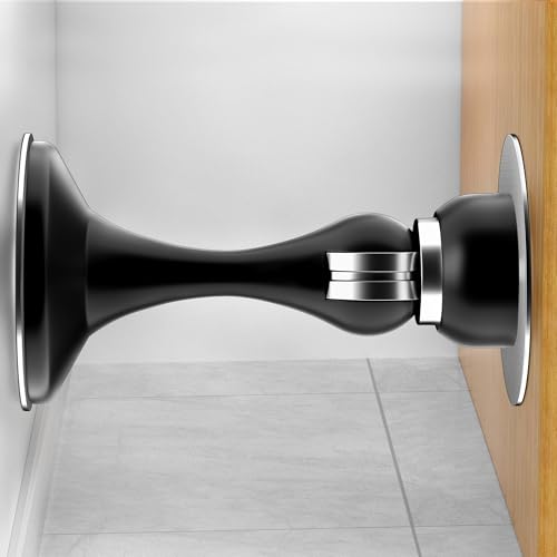 Magnetic Door Stoppers, 1 Pack Stainless Steel Magnetic Door Stops - color: Black, size: 1 Pack