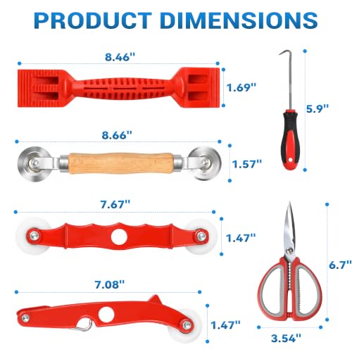 6 in 1 Screen Repair & Replacement Kit, Window Screen Roller Tool Set - size: 6 IN 1