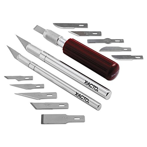 X-ACTO Compression Basic Knife Set, Includes 3 Knives, 13 Blades, Soft Carry Case, 17 Count - Crafting, Art Projects, Cutting Tools
