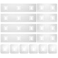 14 Pack Shower Caddy Adhesive Replacement, Waterproof Shower Shelf Adhesive Strips, Strong Adhesive Flat Hooks for Bathroom Storage Shelves and Kitchen Racks No Drilling, Clear - color: Transparent-14 Pack