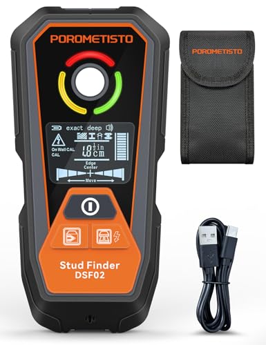 Rechargeable 6 in 1 Stud Finder Wall Scanner POROMETISTO,High Range Measure