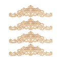 4Pcs Wood Carved Appliques Long Wooden Carving Onlays Furniture Decals - color: 4-pack, size: 15.75 x 4.33 inches