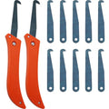 ZCZQC 12PCS Grout Removal Tool Includes 2 Grout Removing Saws and 10 Grout Removing Knives 0.7mm Ceramic Tile Grout Cleaning Tool Kit for Kitchen Bathroom Bedroom Corner Gap Edge Kit