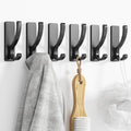 pickpiff Adhesive Wall Hooks for Coat/Towel, Hold 13LB, Black 6 Pack - color: Black, size: 6 Pack