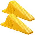 Frienda 2 Pcs Heavy Duty Rubber Door Stops Wedge Stackable,Yellow - color: Yellow