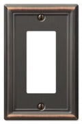 Amerelle 149RDB Chelsea Wallplate, 1 Rocker, Steel, Aged Bronze, 1-Pack - color: Aged Bronze, size: 1 Rocker