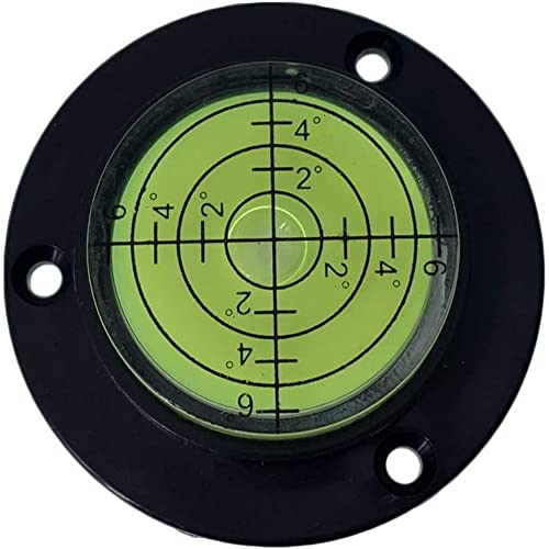 Round Bubble Level Circular Bullseye Spirit Level With Positioning Hole Measuring Instrument tools 50x13mm (black-green)