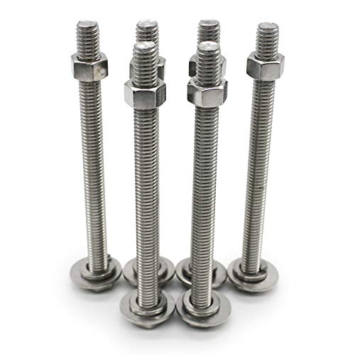 Bolt Fullerkreg 5/16-18x5 Stainless Steel Hex Head Screws Bolts - size: (5 Sets) 5/16x5"