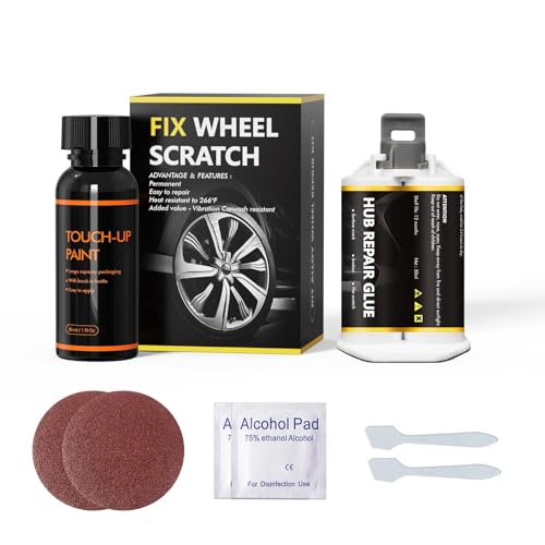 Sonic Silver Rim Touch Up Paint for Tesla Wheels Scratches - color: Sonic Silver