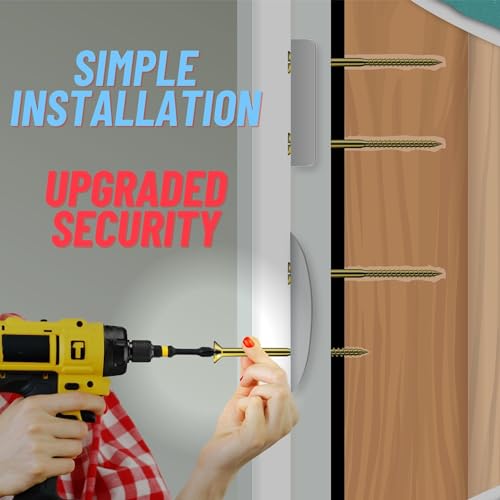 Reinforced Door Screw Kit for Strike Plates, Deadbolt Plates, and Hinges. 3-inch Screws and Screwdriver Bit, Makes Doors Kick Resistant, Home Security Upgrade