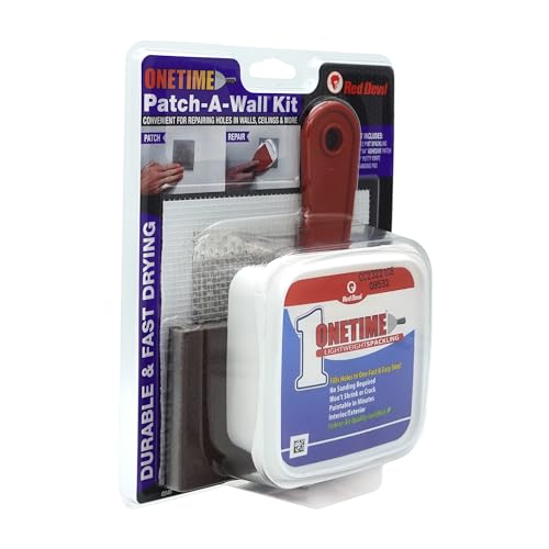 Red Devil 0549 ONETIME Lightweight Spackling Patch-A-Wall Kit, 1/2 Pint, Made in USA - size: Pack of 1, style: Kit