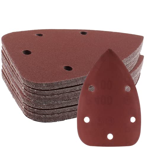25 Pcs Mouse Detail Sander Sandpaper, 400 Grit, 5 Hole - size: 400 Grit - 25 Pcs