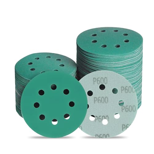 5 Inch 8 Hole P600 Grit Zirconia Wet Dry Sanding Discs - 50 Pack - size: 600 Grit