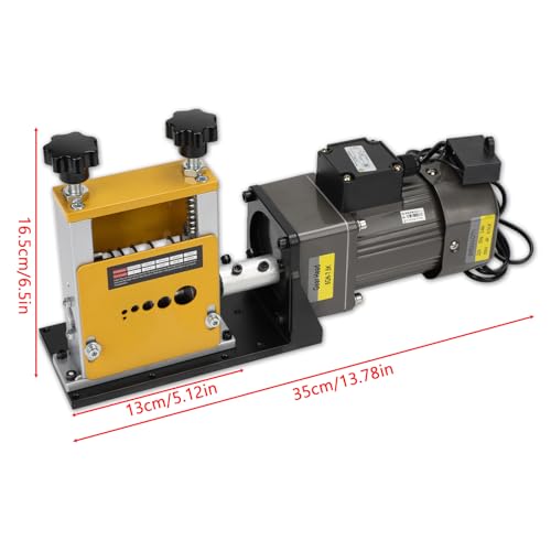 Automatic Wire Stripping Machine,60W Motor & 6 Channels for 0.12''-0.67'' Copper Wire,Electric Cable Stripper Machine with Manual Hand Cranked for Recycling Copper Wire Stripper(3,5,7,9,12,17mm)